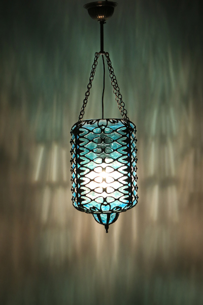 Single Blown Glass Hanging Lamp Model 5